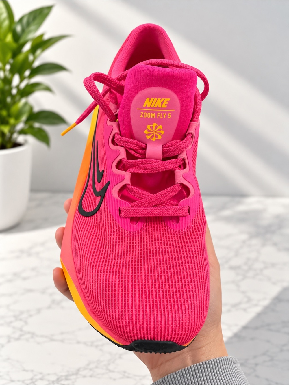Nike Women's Hot Pink & Orange Zoom Fly 5 Running Shoe